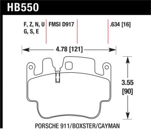 Porsche 911 Brake Pads - Front - Hawk Performance - Blue 9012 - `01-`05 Porsche 911 Brake Pads - Front - Hawk Performance - Blue 9012 - `01-`05